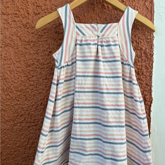Jillian’s Closet Sundress Toddler Girl Size 3T Pink Cream Striped Cotton Blend - Picture 4 of 4